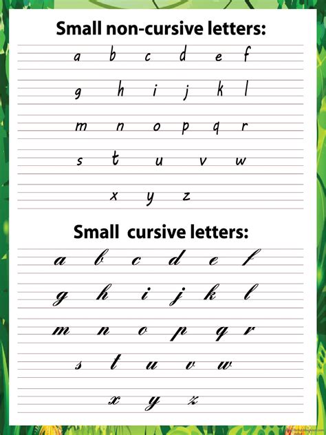 All Cursive Letters Capital And Lowercase