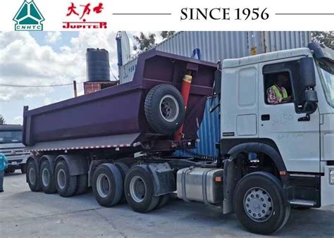 24CBM 30 Tons Tipper Semi Trailer Heavy Duty Dump Trailer With 3 Axle