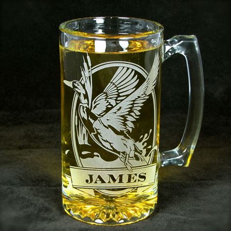 Personalized Elk Beer Stein, Etched Glass, Gift for Groom, Groomsmen ...