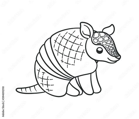 How To Draw A Cartoon Armadillo