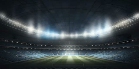 The football stadium at night. Generative AI 28793541 Stock Photo at ...