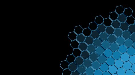 Black Blue Hexagon Pattern Wallpaper, HD Abstract 4K Wallpapers, Images ...