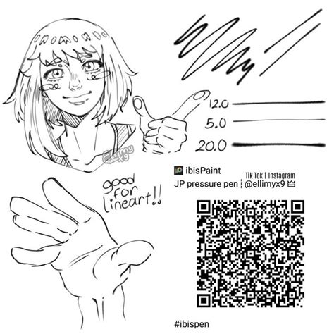 Ibis Paint QR Code Pencil Lineart | Brush Drawing