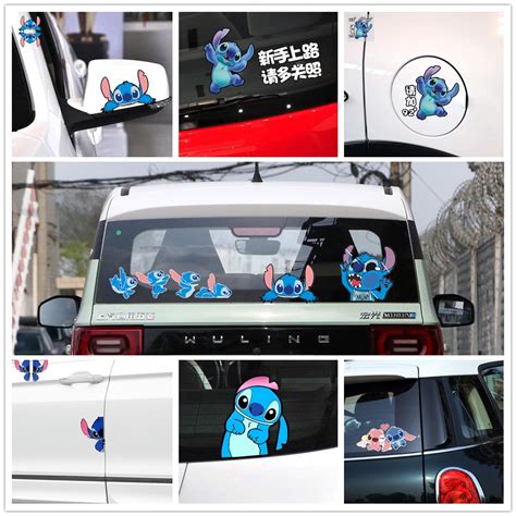 Car Stickers Disney Lilo Stitch Cartoon Cute Lovley Girl Boy Kid Baby ...