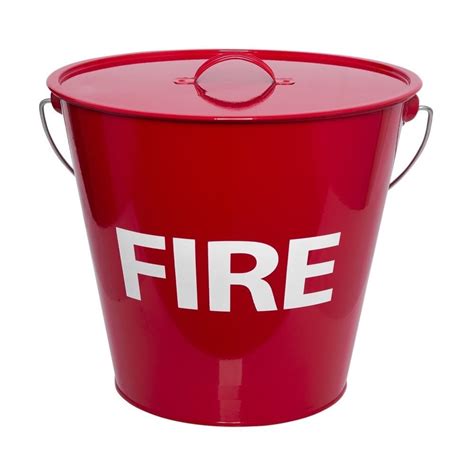 10L Metal Fire Bucket with Lid - Essential Safety Gear