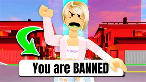 KAREN Gets BANNED From EVERY Brookhaven House.. - YouTube