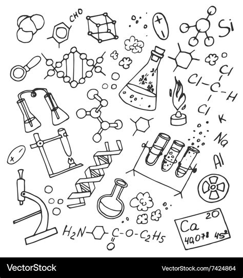 Doodle chemistry Royalty Free Vector Image - VectorStock