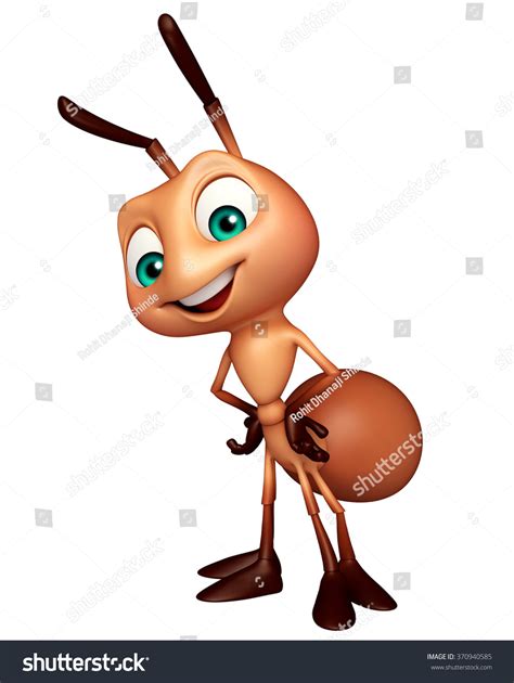 3d Rendered Illustration Ant Funny Cartoon Stock Illustration 370940585 ...