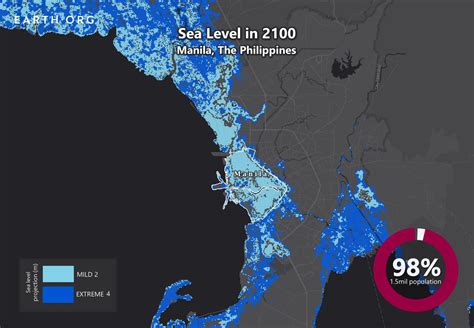 Sea Level Rise Projection Map - Manila | Earth.Org