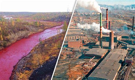 Russian river turned red amid pollution fears and locals call it Glam ...