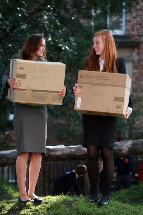 Kings Priory School pupils donate uniforms - Chronicle Live