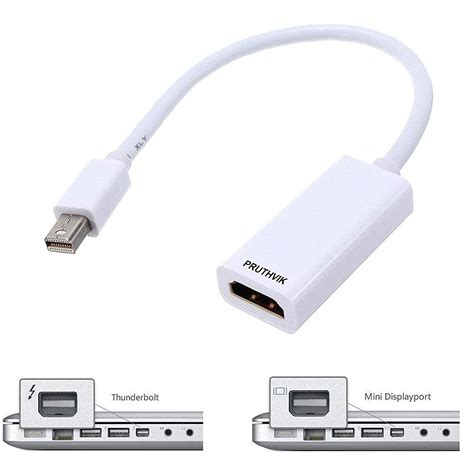 KPTEC Mini DisplayPort (Thunderbolt) To HDMI Adapter For Apple MacBook ...