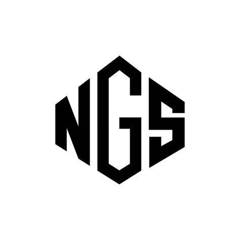 NGS letter logo design with polygon shape. NGS polygon and cube shape ...