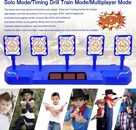 Buy Shooting Target for Nerf Gun, Kids Practice Electronic Targets w ...