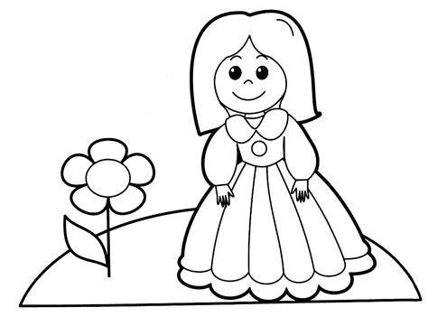 Baby Doll Coloring Page at GetDrawings | Free download