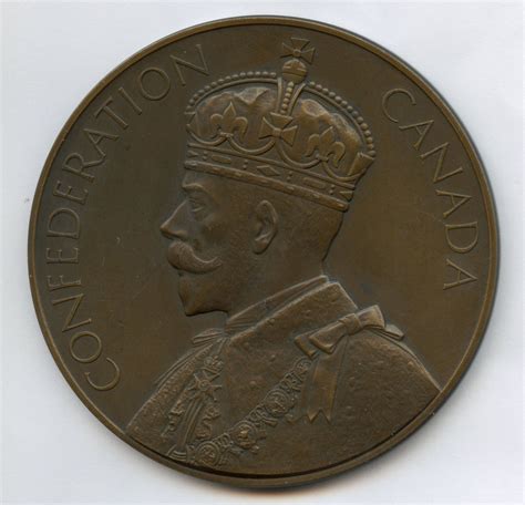 Canadian Medal - 60th Anniversary of Canadian Confederation Table Medal ...