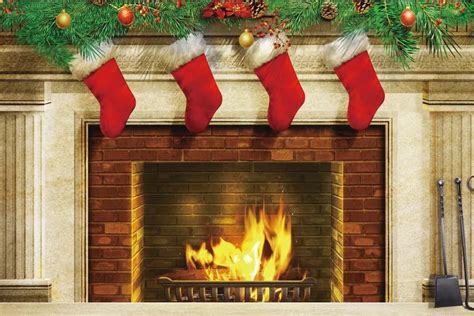 Aliexpress.com : Buy Laeacco Christmas Fireplace Stockings Pine Branch ...