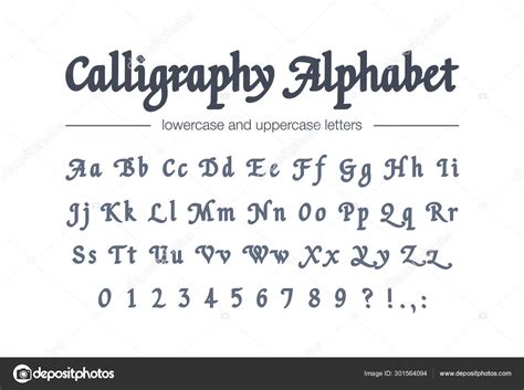 Classic Calligraphy Alphabet