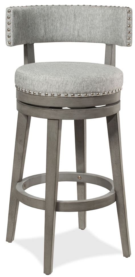 Hillsdale Lawton Swivel Bar Height Stool, Antique Gray - Walmart.com ...