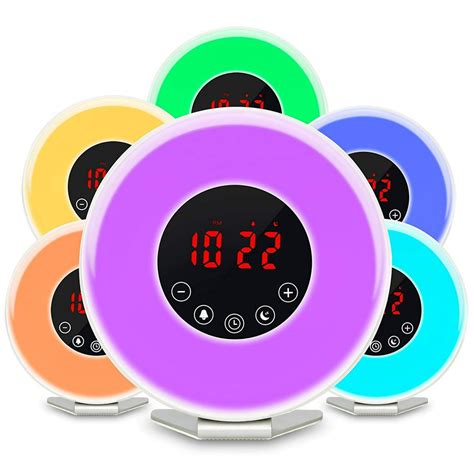 Wake Up Light Alarm Clock, Vicrays Digital Radio Alarm Clock for ...