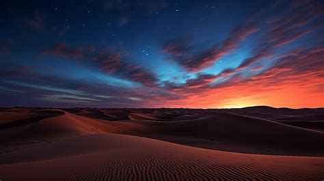 Premium AI Image | Desert Night Photography Background