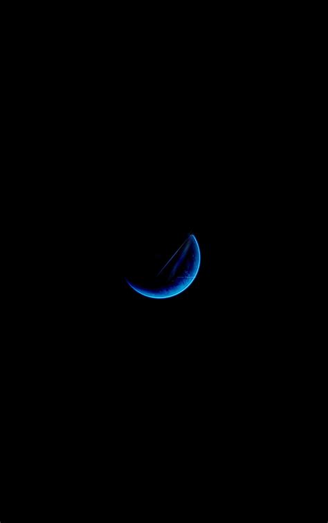 Half moon, black, blue, sky dark, HD phone wallpaper | Peakpx