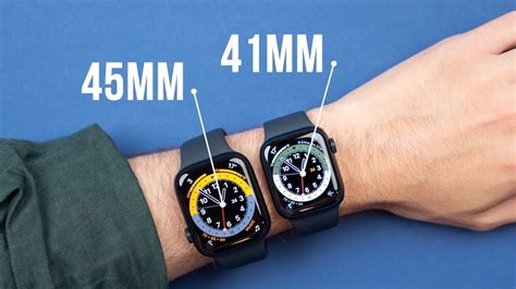 Apple Watch Series 8 - Size Comparison on Wrist! (41mm vs 45mm) - YouTube