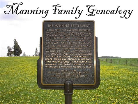 Manning Family Genealogy