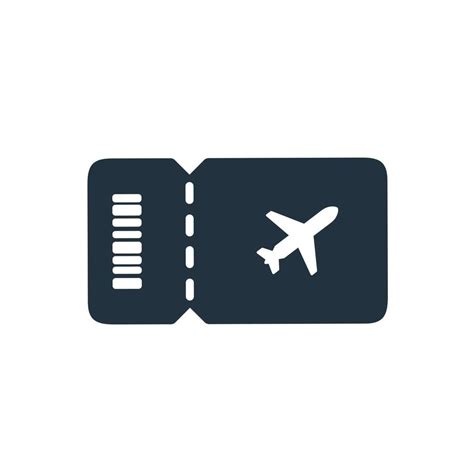 airplane ticket icon. flat design airplane ticket symbol isolated on ...