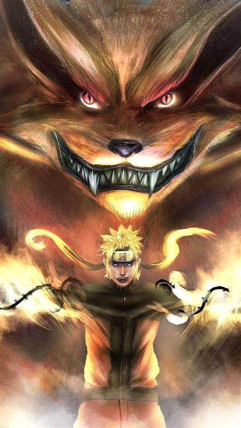 Kurama for iPhone and Android, Baby Naruto and Kurama HD phone ...