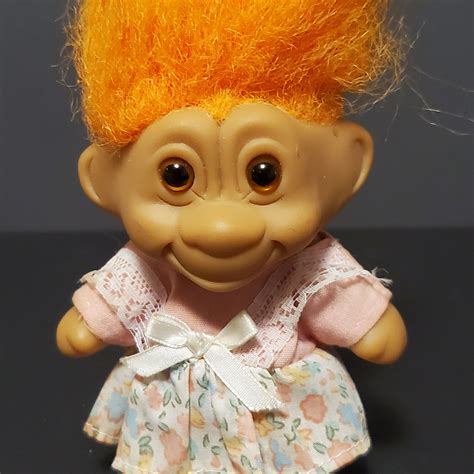 Vintage 1992 Wishland Troll Doll with Belly Birthmark Yellow | Etsy