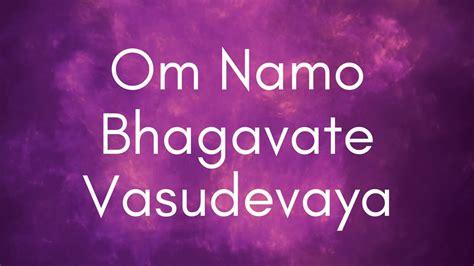 Oct. 30th - Monday Mantra - Om Namo Bhagavate Vasudevaya | DTO Music