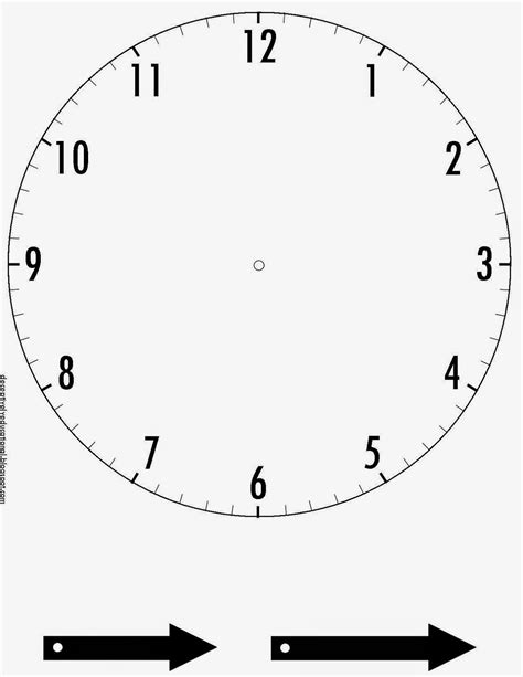 Free Printable Clock Template With Hands - Free Templates Printable