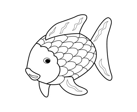 Rainbow Fish Coloring Page - Coloring Home