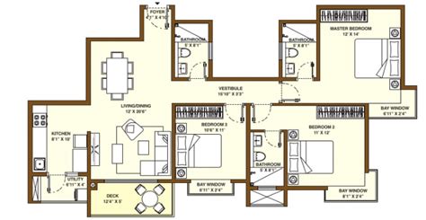 Bhartiya City Nikoo Homes II Floor Plans - Thanisandra Main Road, Bangalore