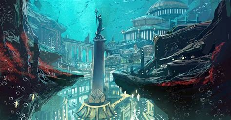 Atlantis Fantasy City, Fantasy World, Underwater City Fantasy Art ...