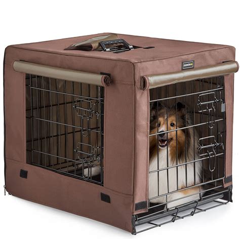 DONORO Dog Crates For Small Size Dogs Indoor, Double Door Dog Kennels ...