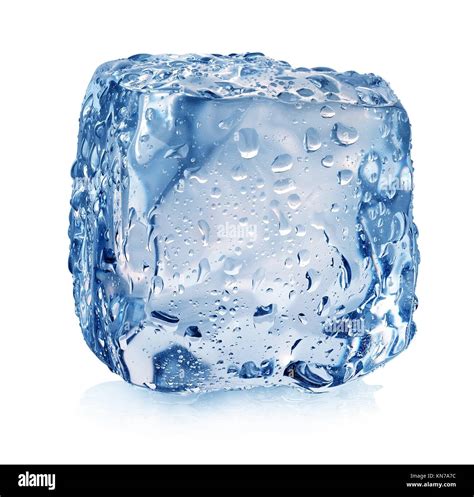 Ice cube with drops isolated on white Stock Photo - Alamy