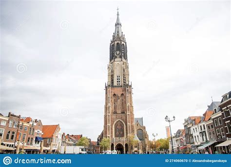 The Netherlands, Delft, October 2022 New Church on the Market Square ...