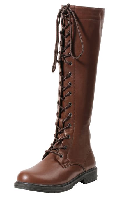 Womens-Brown-Lace-Up-Boots