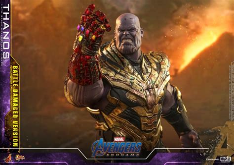 Hot Toys Battle Damaged Thanos Figure & Nano Gauntlet Up for Order ...