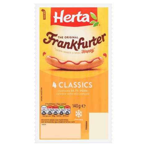 Herta 4 Frankfurters Hot Dogs | Ocado