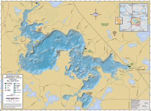 Tomahawk Lake Wall Map