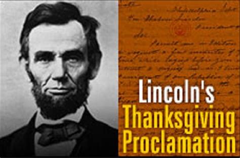 Abraham Lincoln's national Thanksgiving Proclamation of 1863 ...