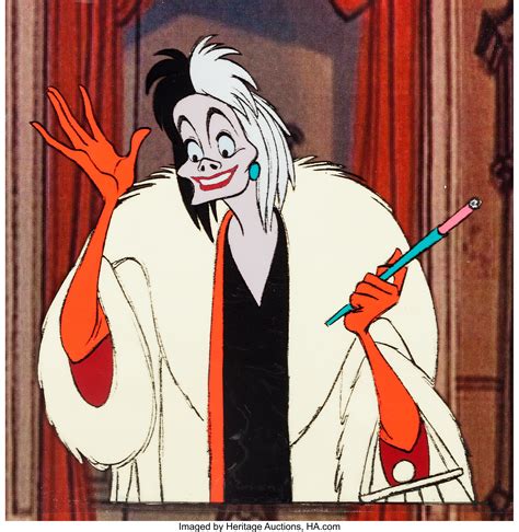 101 Dalmatians Cruella De Vil Production Cel (Walt Disney, | Lot #95176 ...