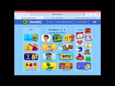 Starfall Calendar and Math lesson for 4/22 - YouTube