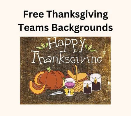 30 Best Free Thanksgiving Teams Backgrounds