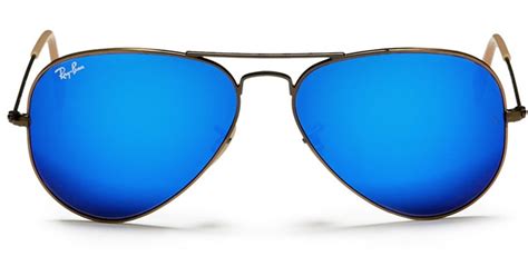 Lyst - Ray-Ban 'aviator Large Metal' Mirror Sunglasses in Blue