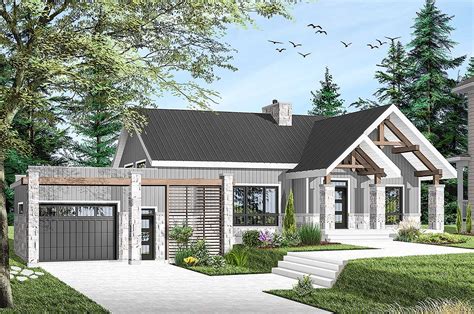 Modern Ranch Home Plan with Vaulted Interior - 22493DR | Architectural ...