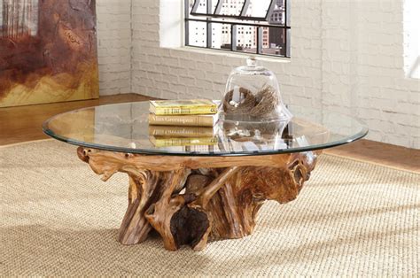 Tree Root Glass Top Coffee Table - Hidden Treasures by Hammary ...